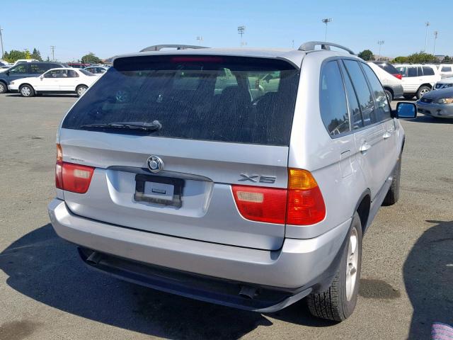 5UXFA53592LV71076 - 2002 BMW X5 3.0I GRAY photo 4