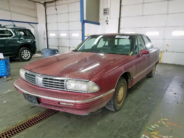 1G3CW52L6R4305394 - 1994 OLDSMOBILE 98 REGENCY BURGUNDY photo 2