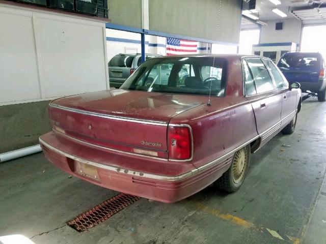 1G3CW52L6R4305394 - 1994 OLDSMOBILE 98 REGENCY BURGUNDY photo 4