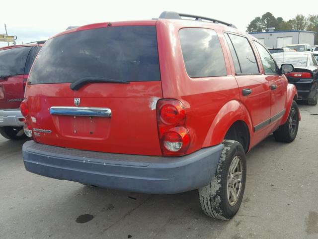 1D4HB48N26F155761 - 2006 DODGE DURANGO SL RED photo 4