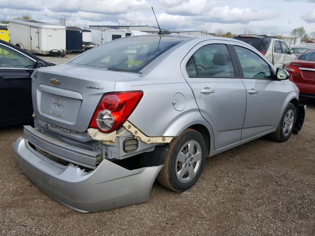 1G1JA5SH4F4156778 - 2015 CHEVROLET SONIC LS SILVER photo 4