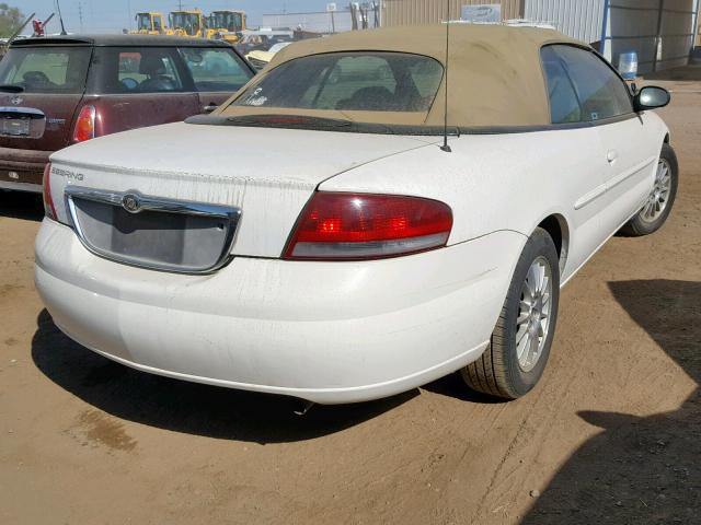 1C3EL45R44N252553 - 2004 CHRYSLER SEBRING LX WHITE photo 4