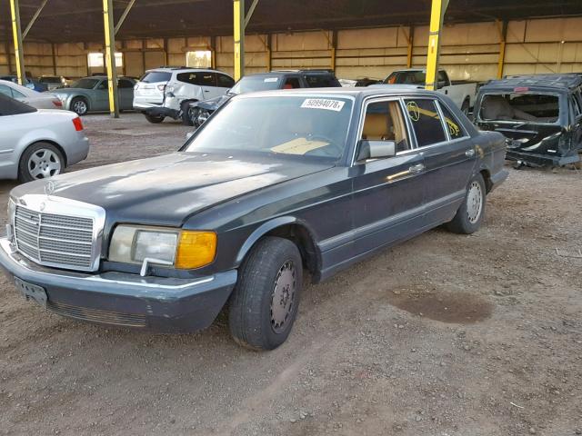 WDBCA3502KA437484 - 1989 MERCEDES-BENZ 420SEL GRAY photo 2