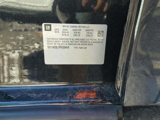 1G11A5SL1FF339418 - 2015 CHEVROLET MALIBU LS BLACK photo 10