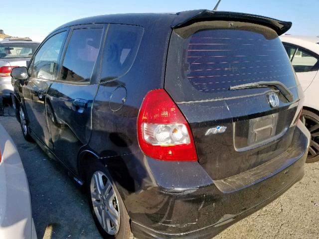 JHMGD38678S066279 - 2008 HONDA FIT SPORT BLACK photo 3