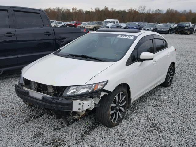 19XFB2F93EE033045 - 2014 HONDA CIVIC EXL WHITE photo 2