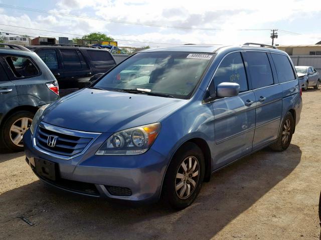 5FNRL38678B063022 - 2008 HONDA ODYSSEY EX BLUE photo 2