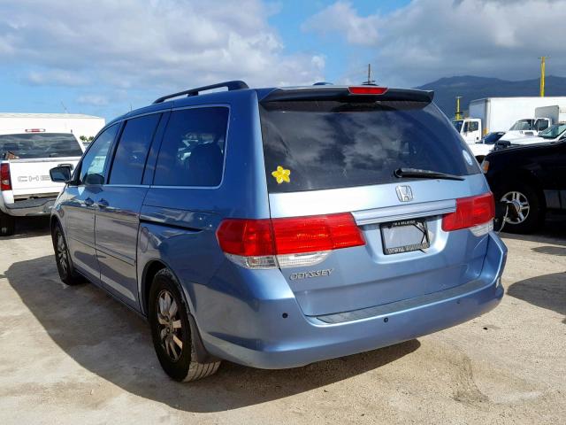 5FNRL38678B063022 - 2008 HONDA ODYSSEY EX BLUE photo 3