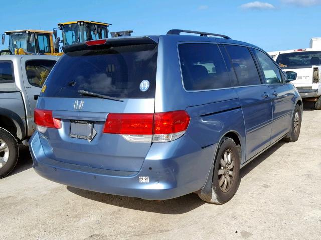 5FNRL38678B063022 - 2008 HONDA ODYSSEY EX BLUE photo 4