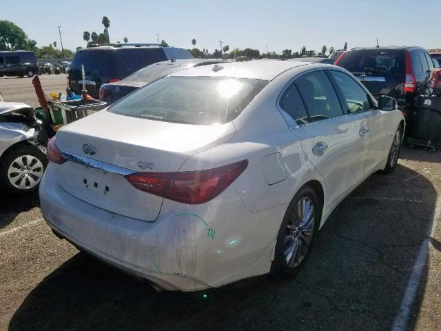 JN1EV7AP3JM350943 - 2018 INFINITI Q50 LUXE WHITE photo 4