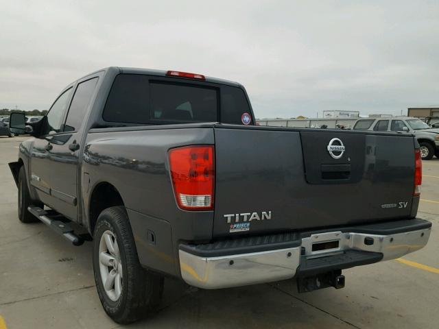 1N6BA0EDXCN328466 - 2012 NISSAN TITAN S CHARCOAL photo 3