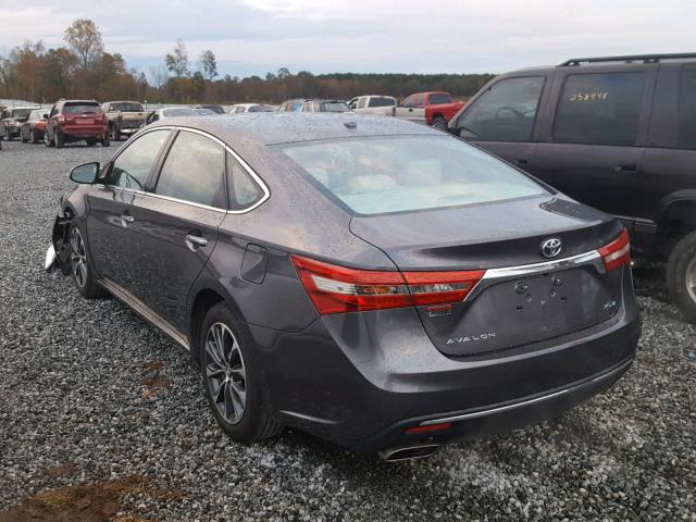 4T1BK1EB0GU219980 - 2016 TOYOTA AVALON XLE GRAY photo 3