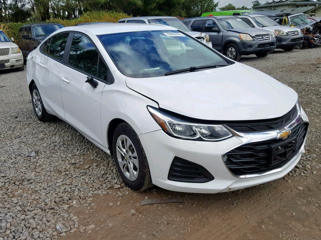 1G1BJ5SM0K7106423 - 2019 CHEVROLET CRUZE WHITE photo 1