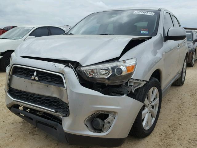 4A4AP3AU5EE006169 - 2014 MITSUBISHI OUTLANDER SILVER photo 2