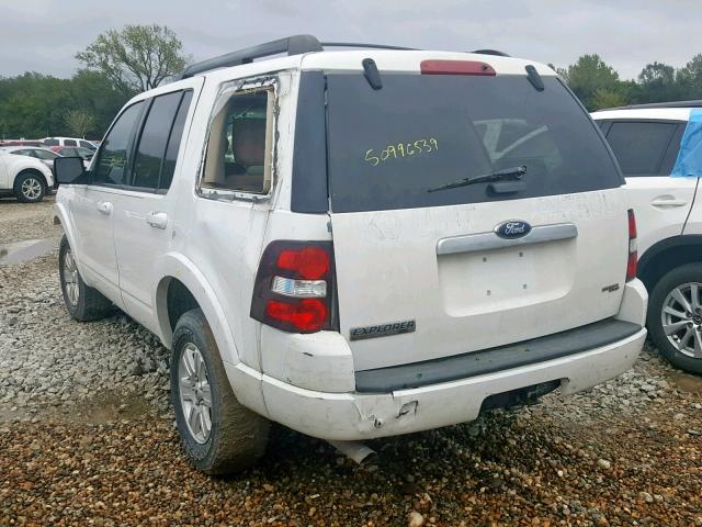 1FMEU73E29UA29883 - 2009 FORD EXPLORER X WHITE photo 3