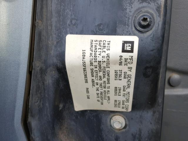 1G8AJ55F66Z205395 - 2006 SATURN ION LEVEL GRAY photo 10