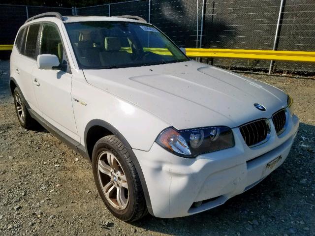 WBXPA93406WD30277 - 2006 BMW X3 3.0I WHITE photo 1