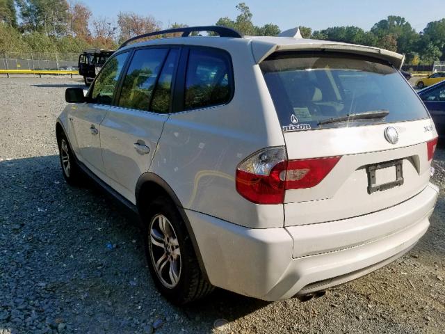 WBXPA93406WD30277 - 2006 BMW X3 3.0I WHITE photo 3