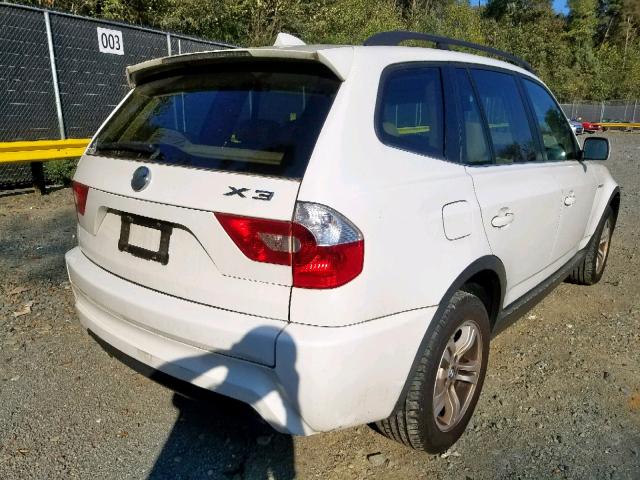 WBXPA93406WD30277 - 2006 BMW X3 3.0I WHITE photo 4