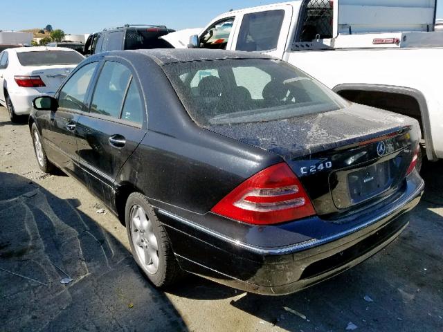 WDBRF61JX4E018559 - 2004 MERCEDES-BENZ C 240 BLACK photo 3