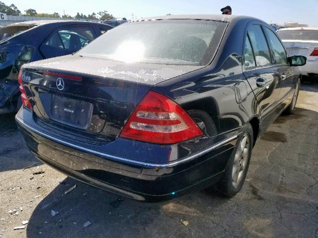 WDBRF61JX4E018559 - 2004 MERCEDES-BENZ C 240 BLACK photo 4