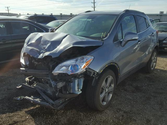 KL4CJASB6EB571139 - 2014 BUICK ENCORE GRAY photo 2