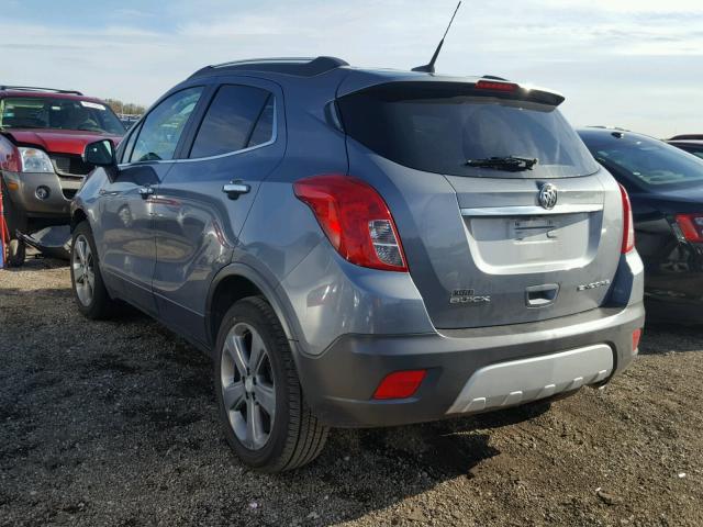 KL4CJASB6EB571139 - 2014 BUICK ENCORE GRAY photo 3