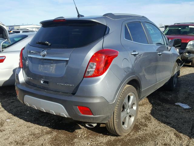 KL4CJASB6EB571139 - 2014 BUICK ENCORE GRAY photo 4