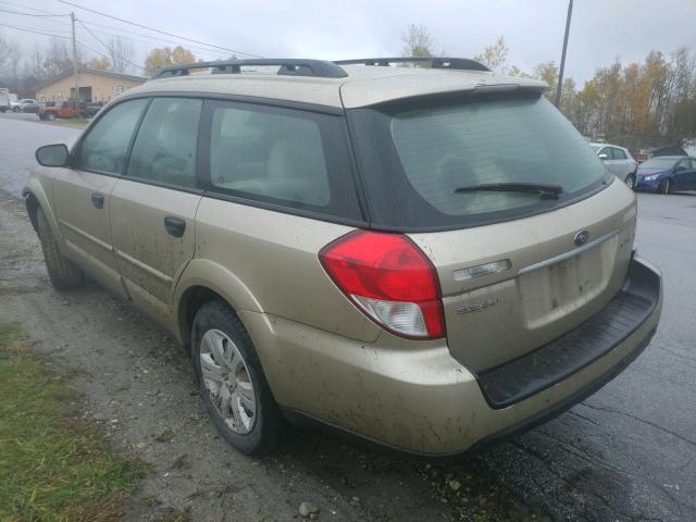 4S4BP60C787331528 - 2008 SUBARU OUTBACK TAN photo 3