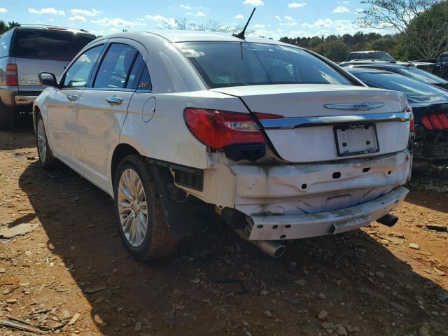 1C3CCBCGXDN728592 - 2013 CHRYSLER 200 LIMITE WHITE photo 3