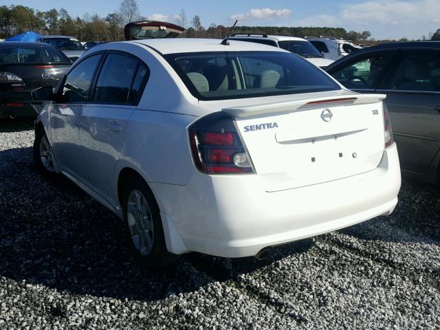 3N1AB6AP9BL621307 - 2011 NISSAN SENTRA 2.0 WHITE photo 3