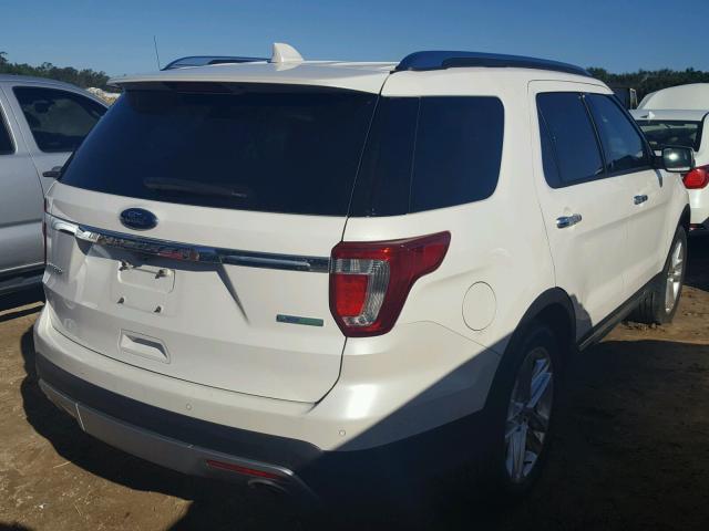 1FM5K7FH0HGC52092 - 2017 FORD EXPLORER L WHITE photo 4