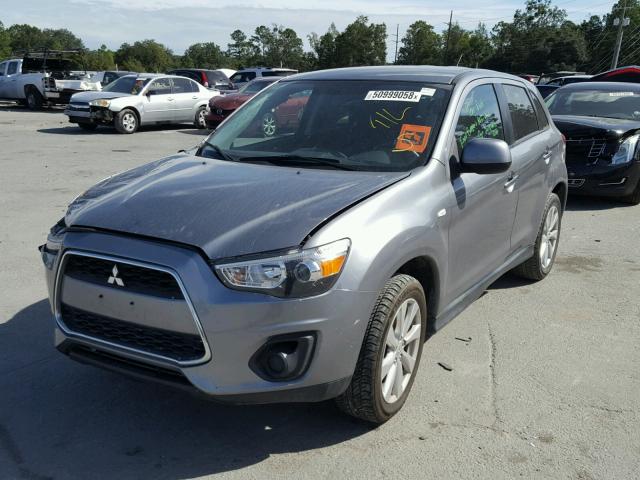 4A4AP3AU6EE012174 - 2014 MITSUBISHI OUTLANDER GRAY photo 2