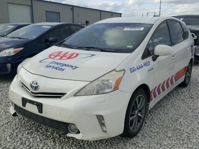 JTDZN3EU1C3024221 - 2012 TOYOTA PRIUS V WHITE photo 2