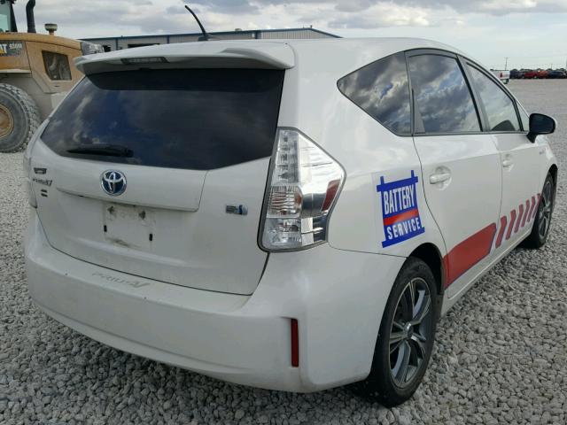 JTDZN3EU1C3024221 - 2012 TOYOTA PRIUS V WHITE photo 4