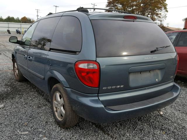 1D4GP45R35B130569 - 2005 DODGE CARAVAN SX TURQUOISE photo 3