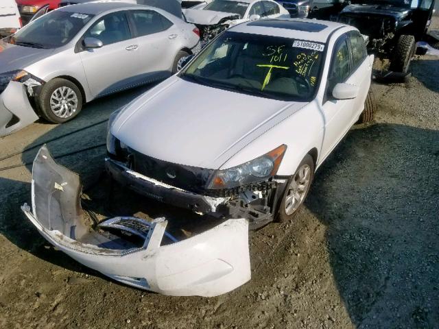 1HGCP26859A033182 - 2009 HONDA ACCORD EXL WHITE photo 2