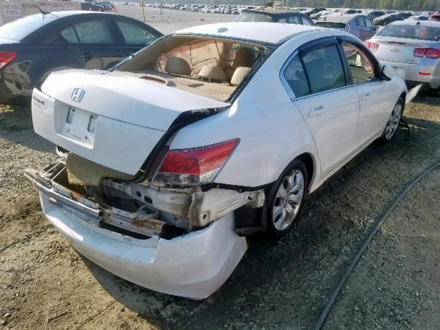 1HGCP26859A033182 - 2009 HONDA ACCORD EXL WHITE photo 4