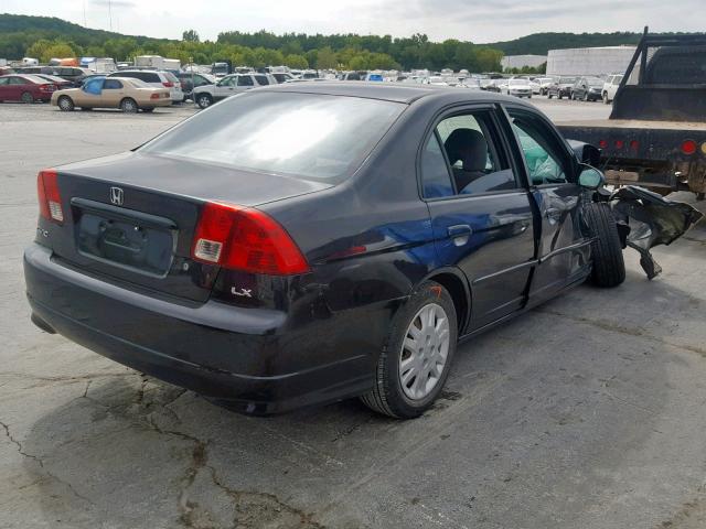 2HGES16504H617720 - 2004 HONDA CIVIC LX BLACK photo 4