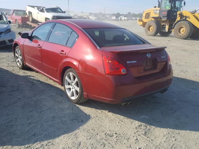 1N4BA41E67C862578 - 2007 NISSAN MAXIMA SE RED photo 3