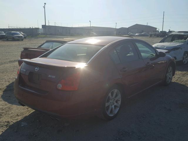 1N4BA41E67C862578 - 2007 NISSAN MAXIMA SE RED photo 4