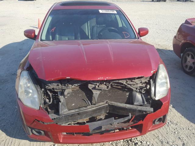 1N4BA41E67C862578 - 2007 NISSAN MAXIMA SE RED photo 9