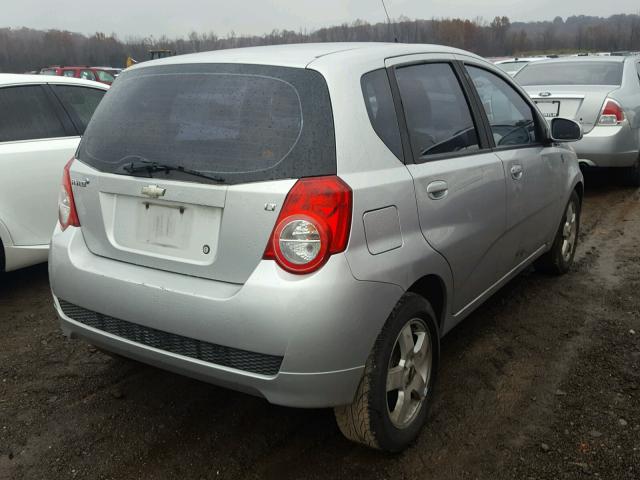 KL1TG66E59B356936 - 2009 CHEVROLET AVEO LT SILVER photo 4