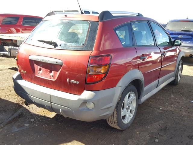 5Y2SL67877Z439281 - 2007 PONTIAC VIBE RED photo 4