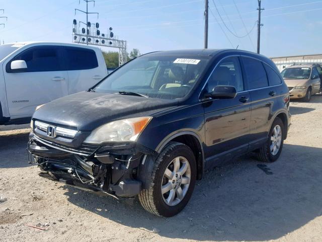 JHLRE48797C074689 - 2007 HONDA CR-V EXL BLACK photo 2