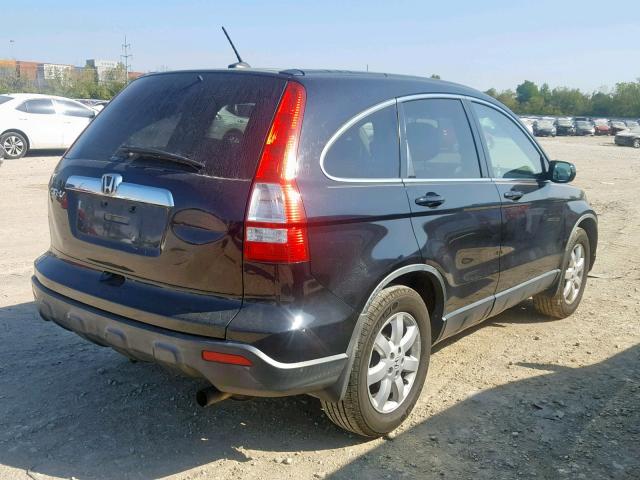 JHLRE48797C074689 - 2007 HONDA CR-V EXL BLACK photo 4