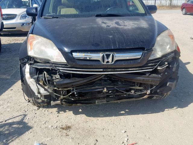 JHLRE48797C074689 - 2007 HONDA CR-V EXL BLACK photo 9