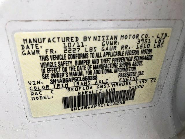 3N1AB6AP5CL658288 - 2012 NISSAN SENTRA 2.0 WHITE photo 10