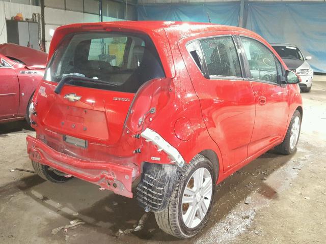 KL8CD6S94EC484995 - 2014 CHEVROLET SPARK 1LT RED photo 4