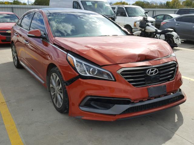 5NPE34AB5FH155398 - 2015 HYUNDAI SONATA SPO ORANGE photo 1